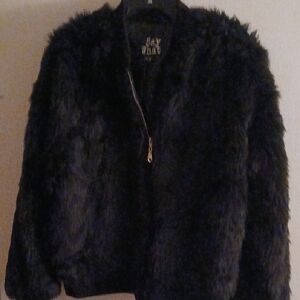 Say What? Black Faux Fur Jacket